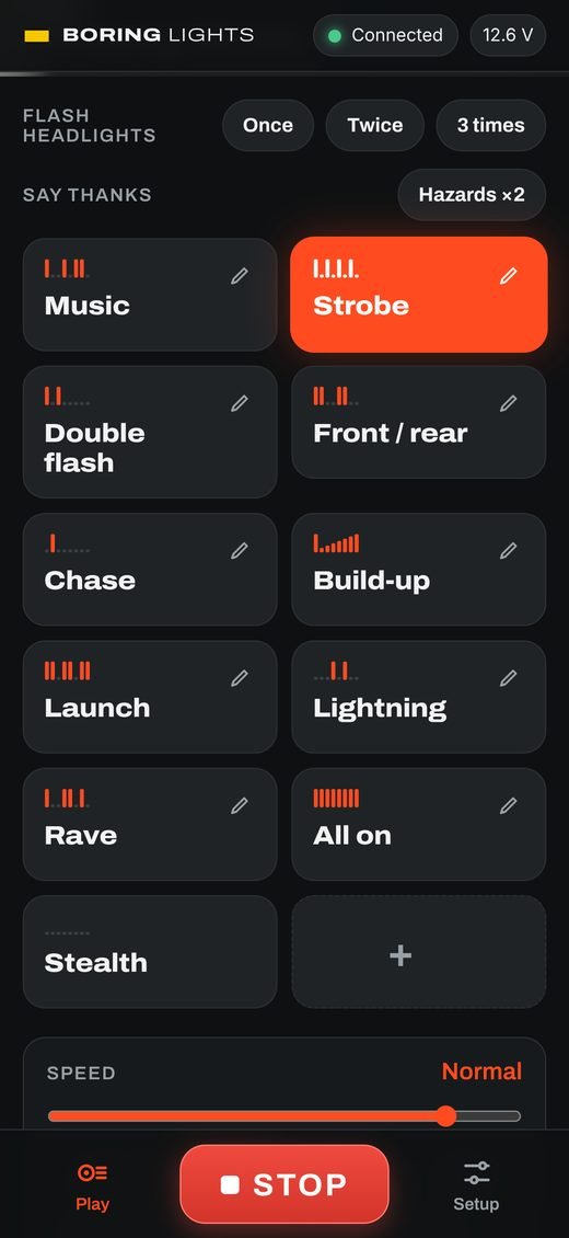 List of light show modes